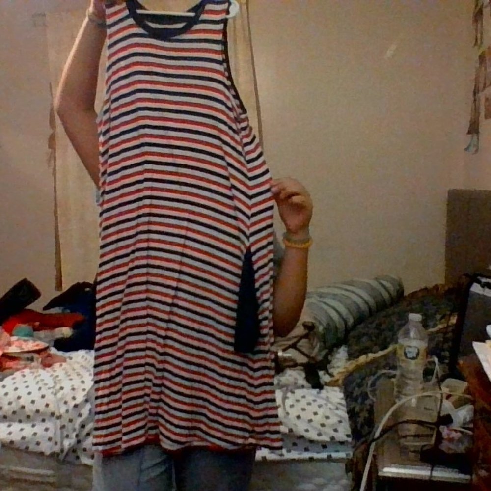 Stripped USA colors dress.